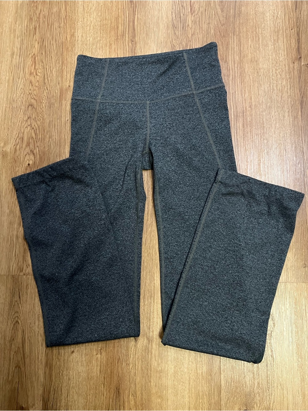 Athleta Women’s Small Tall Gray Heathered Bootcut Yoga Pants Stretch Activewear